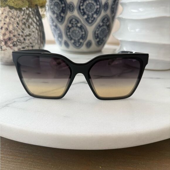 Quay Australia Black Frame Gradient Brown Lens Sunglasses